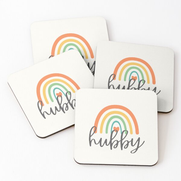 Item preview, Hubby - Colorful Rainbow - Heart - Cute Gift for Your Husband designed and sold by patternjp.