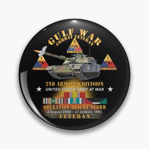 Artikelvorschau, Desert Storm – 2. Panzerdivision – Kampfveteran mit GULF SVC X 300 entworfen und verkauft von Military Insignia Products.