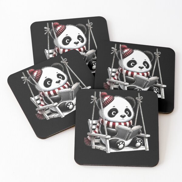 Item preview, All the Cool Kids are Reading, Book Panda Lovers  designed and sold by Creat-Des.