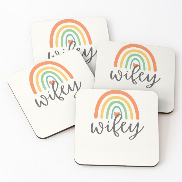 Item preview, Wifey - Colorful Rainbow - Heart - Cute Gift for Your Wife designed and sold by patternjp.