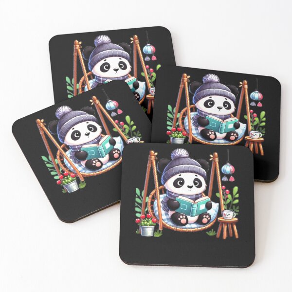 Item preview, All the Cool Kids are Reading, Book Panda Lovers  designed and sold by Creat-Des.