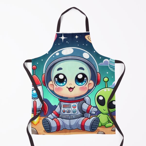 Item preview, Cute Happy Baby Astronaut with Pet Alien designed and sold by WyckedLynn.