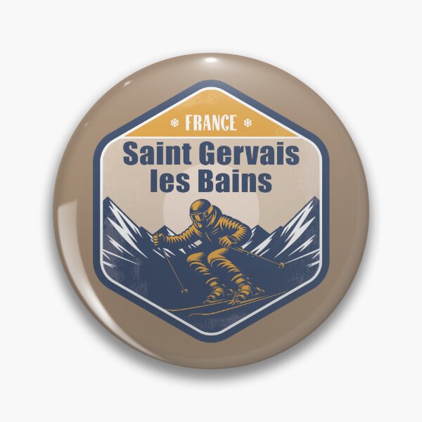 Item preview, Saint-Gervais-les-Bains France Winter Skiing Design designed and sold by CynthiaGraphics.