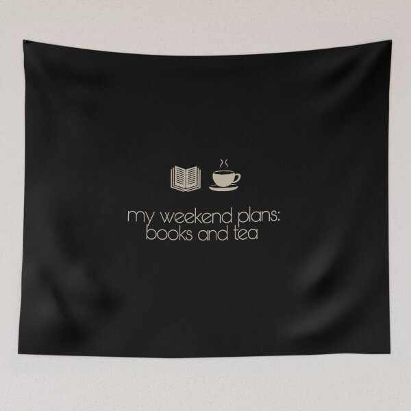 Item preview, my weekend plans books and tea designed and sold by jkrphoto.