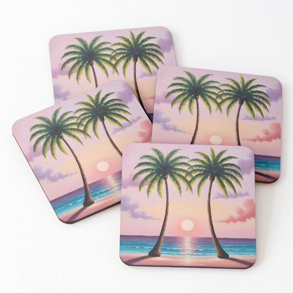 Item preview, two palm trees on the beach sand 3 designed and sold by AA-designstore.
