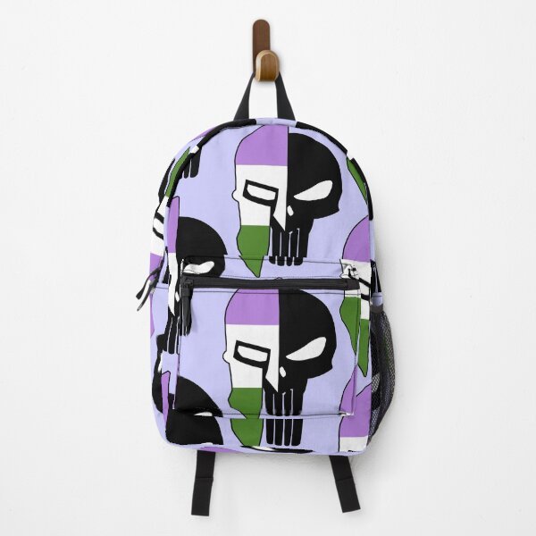 Item preview, Genderqueer Skull Spartan Helmet – Bold LGBTQ+ Pride Art designed and sold by The High Hippo.