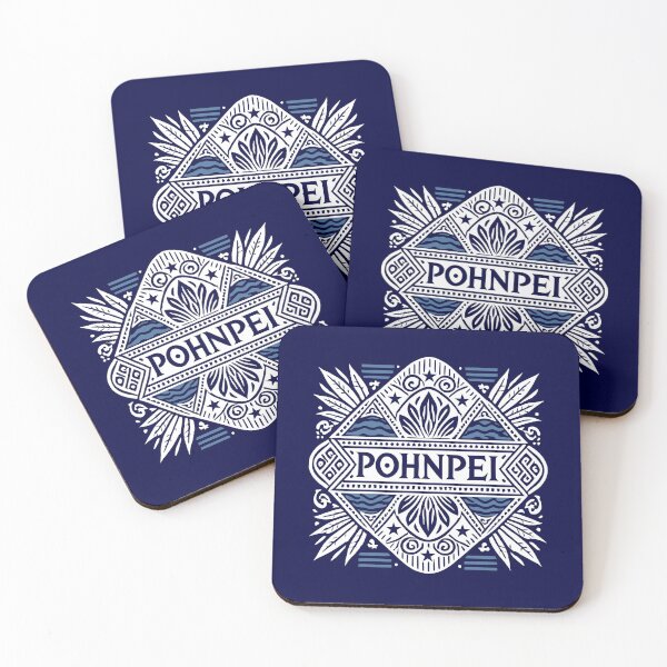 Item preview, POHNPEI - Tribal Pattern Art - Flag - Stars - Blue - Waves designed and sold by Darling DeDe.