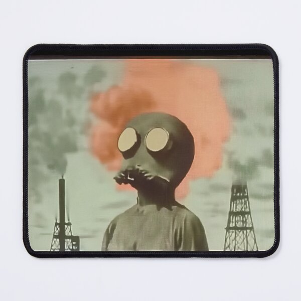 Item preview, Gas Mask Sentinel In An Industrial Wasteland designed and sold by landletsy.