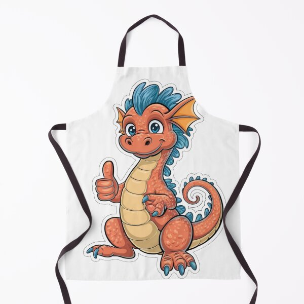 Item preview, Orange Dragon Thumbs Up Art Print: Motivational Fantasy designed and sold by Shabby Script Archive | Digital Designer .