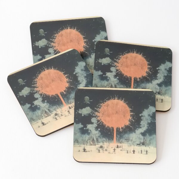 Item preview, The Rising Inferno Over A Dystopian Landscape designed and sold by landletsy.