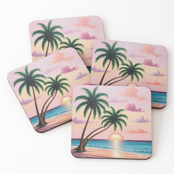 Item preview, two palm trees on the beach sand 4 designed and sold by AA-designstore.