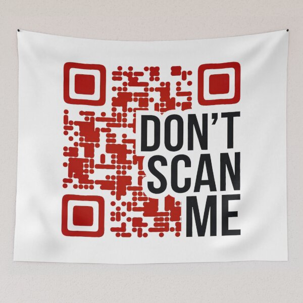 Item preview, Don’t Scan Me A Bold QR Code Statement designed and sold by Amanda's Factory.