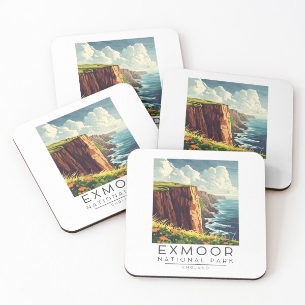 Item preview, A Vintage Illustration of Exmoor National Park - England  designed and sold by GoodOldVintage.