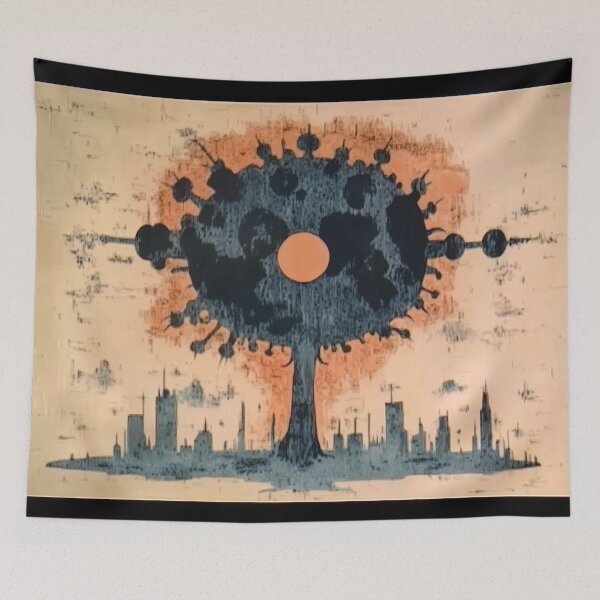 Item preview, Cosmic Tree Over A Dystopian City designed and sold by landletsy.