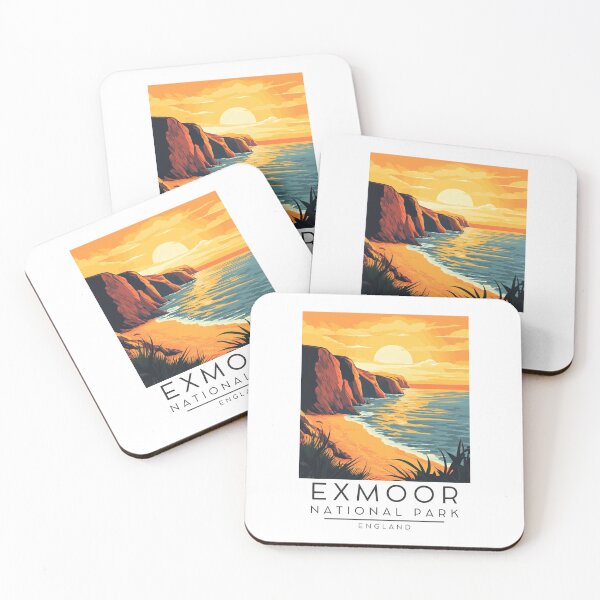 Item preview, A Vintage Illustration of Exmoor National Park - England  designed and sold by GoodOldVintage.