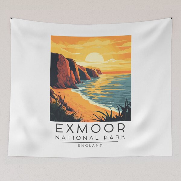 Item preview, A Vintage Illustration of Exmoor National Park - England  designed and sold by GoodOldVintage.