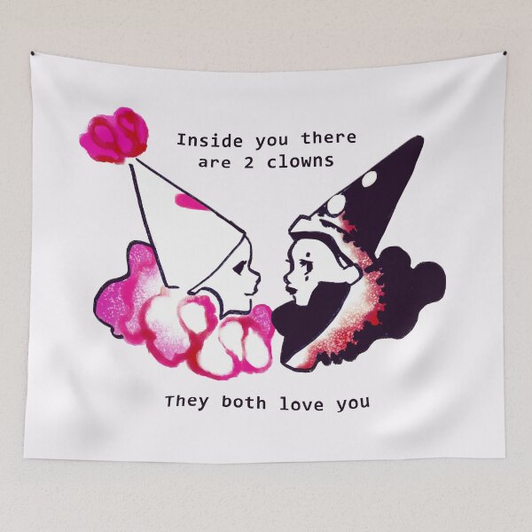 Item preview, Ransroom draws the inside you there are 2 clowns meme but wholesome cuz they both love you designed and sold by RansRoom.