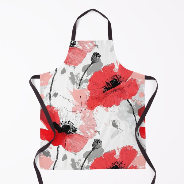 Artikelvorschau, Rotes Mohnblumen Pattern Aquarell Design entworfen und verkauft von Kathleen Weinert.
