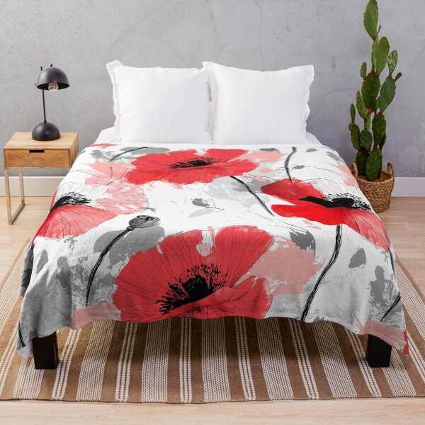 Artikelvorschau, Rotes Mohnblumen Pattern Aquarell Design entworfen und verkauft von Kathleen Weinert.