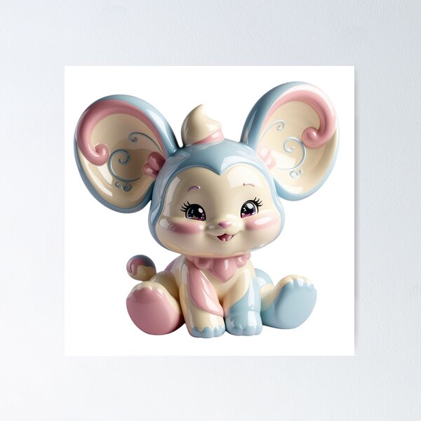 Item preview, Cotton Candy Mouse Figurine designed and sold by rabiarch.
