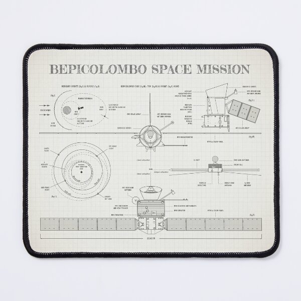Item preview, BepiColombo Space Mission. Mercury Exploration (Light Ivory) designed and sold by BGALAXY.