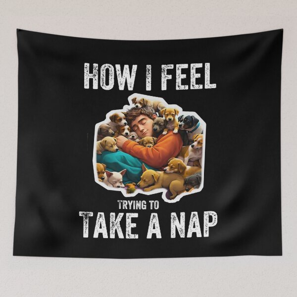 Item preview, Nap Interrupted: Small Dog Pile designed and sold by JCRockDesign.