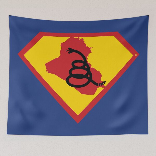 Item preview, IRAQ - Freedom Is The Superpower - Modern Gadsden Snake Flag - Dont Tread On Me SUPERHERO design designed and sold by pelagio.