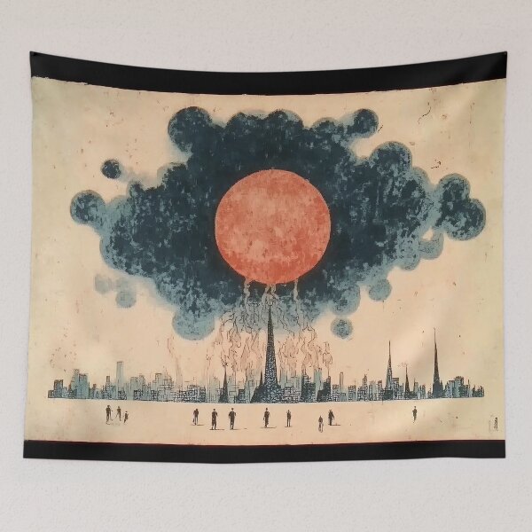 Item preview, Atomic Sun Over The Shattered City designed and sold by landletsy.