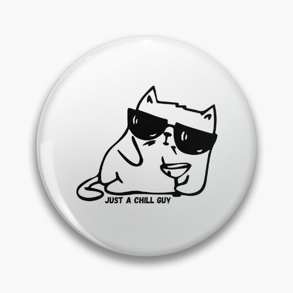 Item preview, Just a Chill Guy Cat Meme  designed and sold by lisaamakye.