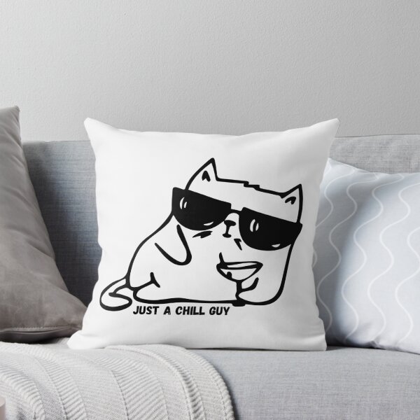 Item preview, Just a Chill Guy Cat Meme  designed and sold by lisaamakye.