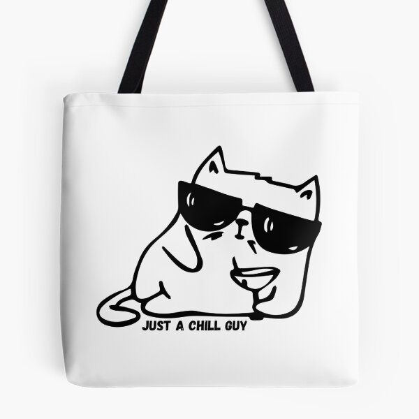 Item preview, Just a Chill Guy Cat Meme  designed and sold by lisaamakye.