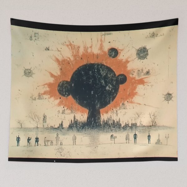 Item preview, Cosmic Detonation Over The Wasteland designed and sold by landletsy.