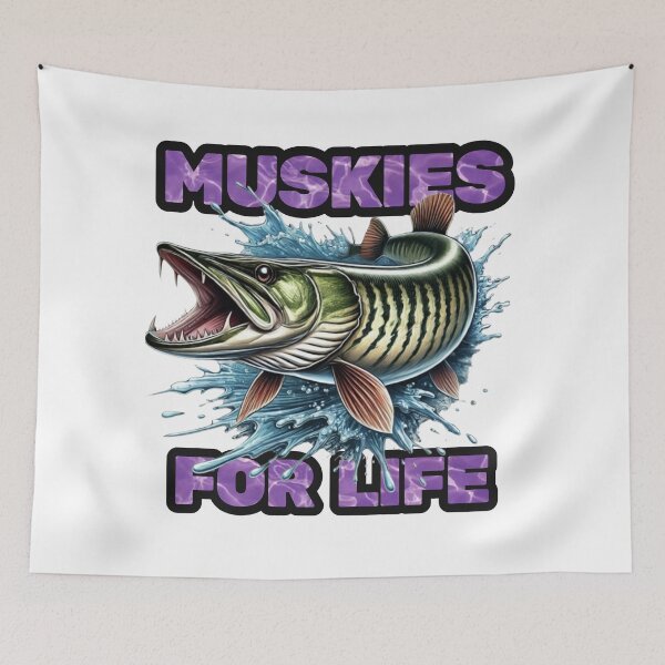 Item preview, Muskies For Life - Fierce Fishing Artwork designed and sold by WayoftheWater.