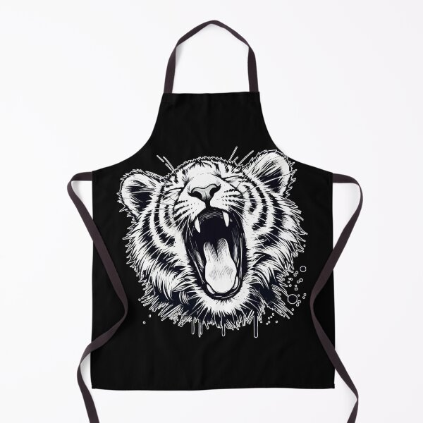 Item preview, Yawning Tiger Cute Monochromatic designed and sold by TomFrontierArt.
