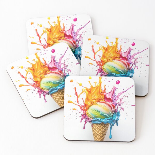 Item preview, Vibrant ice cream cone designed and sold by anytka.