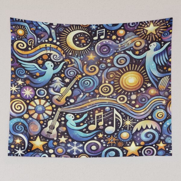 Item preview, Celestial Carolers in Winter Night – Perfect Gift for Holidays designed and sold by Imaginarium of Chaos falcon88 .