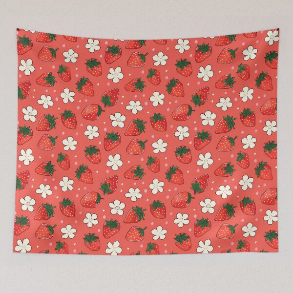 Item preview, Strawberries and Flowers  designed and sold by ajollycreation.