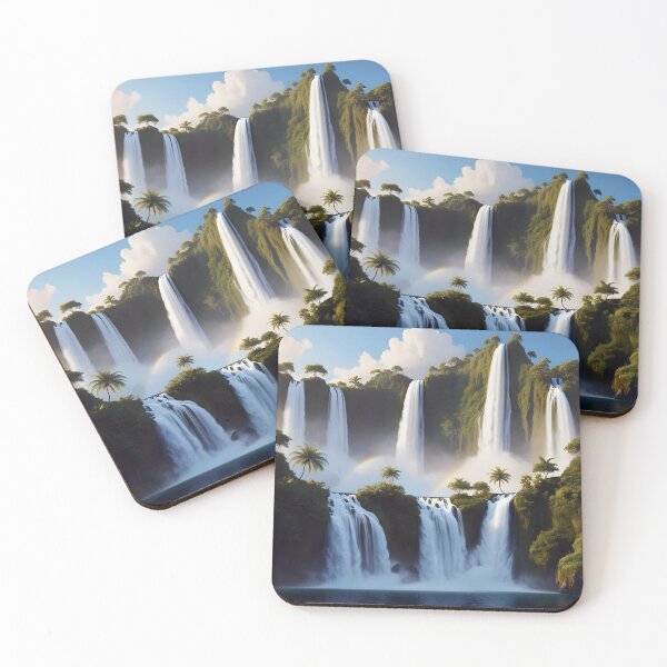 Item preview, waterfalls in the green forest or green jungle 11 designed and sold by AA-designstore.