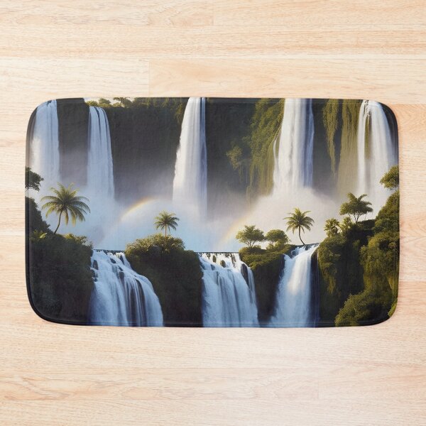 Item preview, waterfalls in the green forest or green jungle 11 designed and sold by AA-designstore.