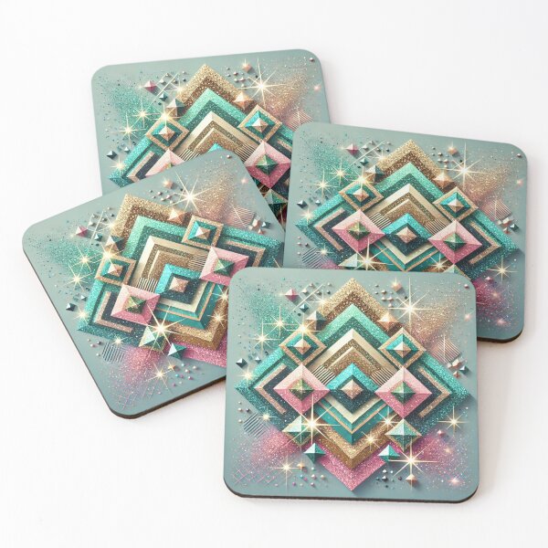 Item preview, Shimmering Geometric Glitter – Dazzling Diamond Pattern designed and sold by StarLeopard.