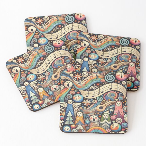 Item preview, Whimsical Carols in the Sky – Perfect Gift for Holidays designed and sold by Imaginarium of Chaos falcon88 .