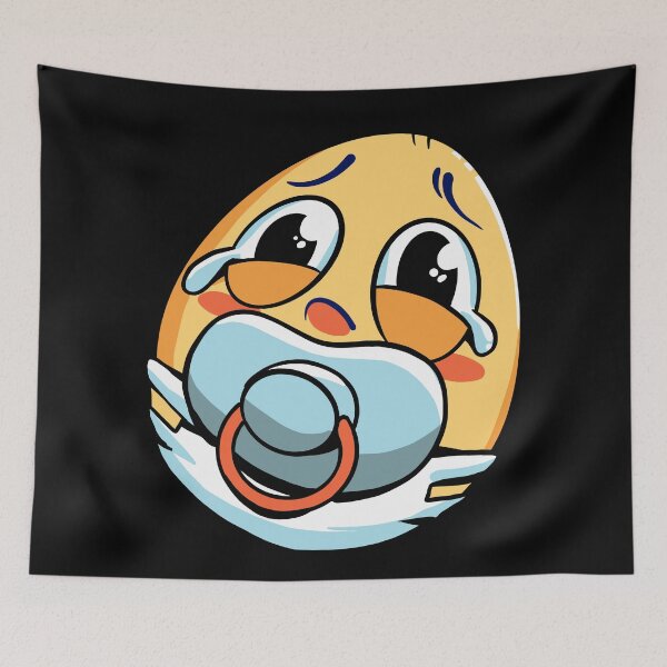Item preview, Cute Crying Cartoon Emoji | Funny Sad Face Design designed and sold by DrawHandArt.