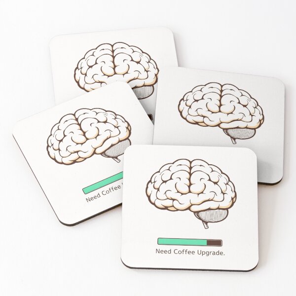 Item preview, Brain Loading Need Coffee Upgrade Save Day Funny Art designed and sold by Kia Blaze.