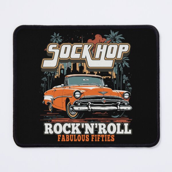 Item preview, 1950s Classic Car Retro Rock 'n' Roll Poster – Fabulous Fifties Vintage Illustration designed and sold by DrawHandArt.