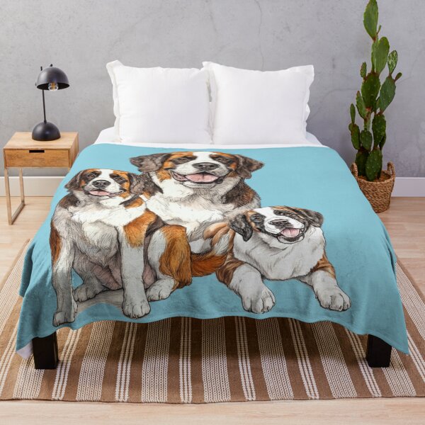 Artikelvorschau, Saint Bernard dog puppy collage in retro vintage art style entworfen und verkauft von WallyPink.