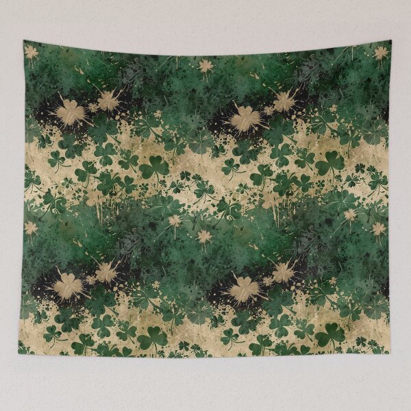 Item preview, Distressed Clover & Shamrock Pattern designed and sold by gjsart.