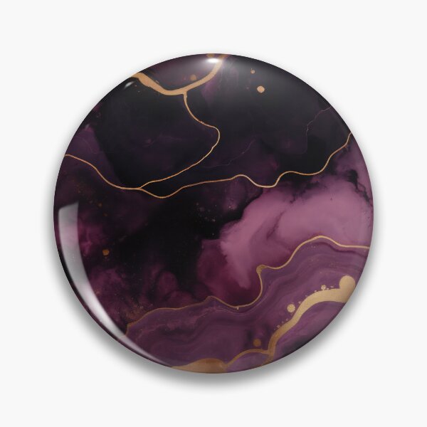 Item preview, Cosmic Marbling: Golden Veins on Purple Abyss designed and sold by anytka.