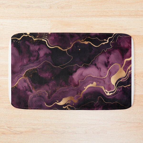 Item preview, Cosmic Marbling: Golden Veins on Purple Abyss designed and sold by anytka.
