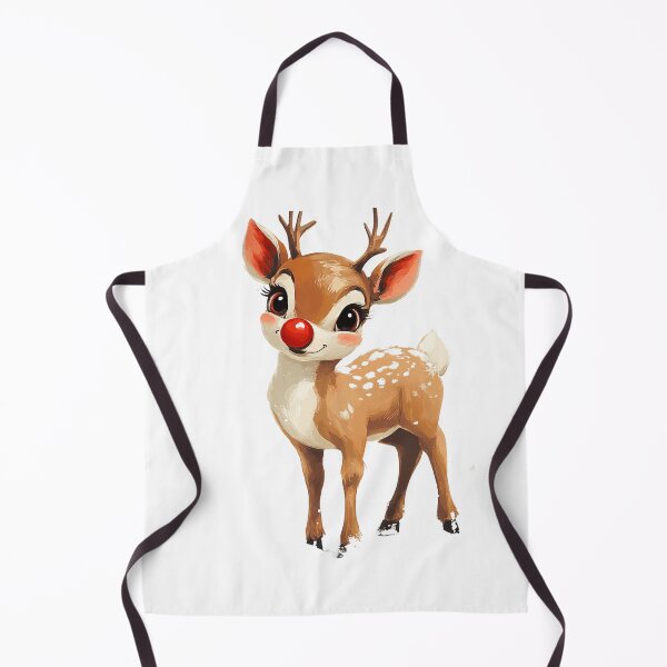Item preview, Adorable Red-Nosed Reindeer Christmas Illustration designed and sold by ArtfullyJua.