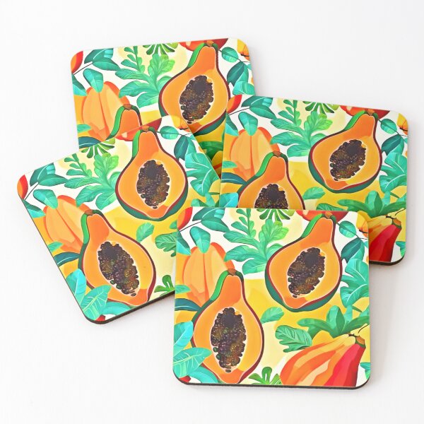 Item preview, Tropical Papaya Pop Art designed and sold by Health And Fitness Posts e-Store.